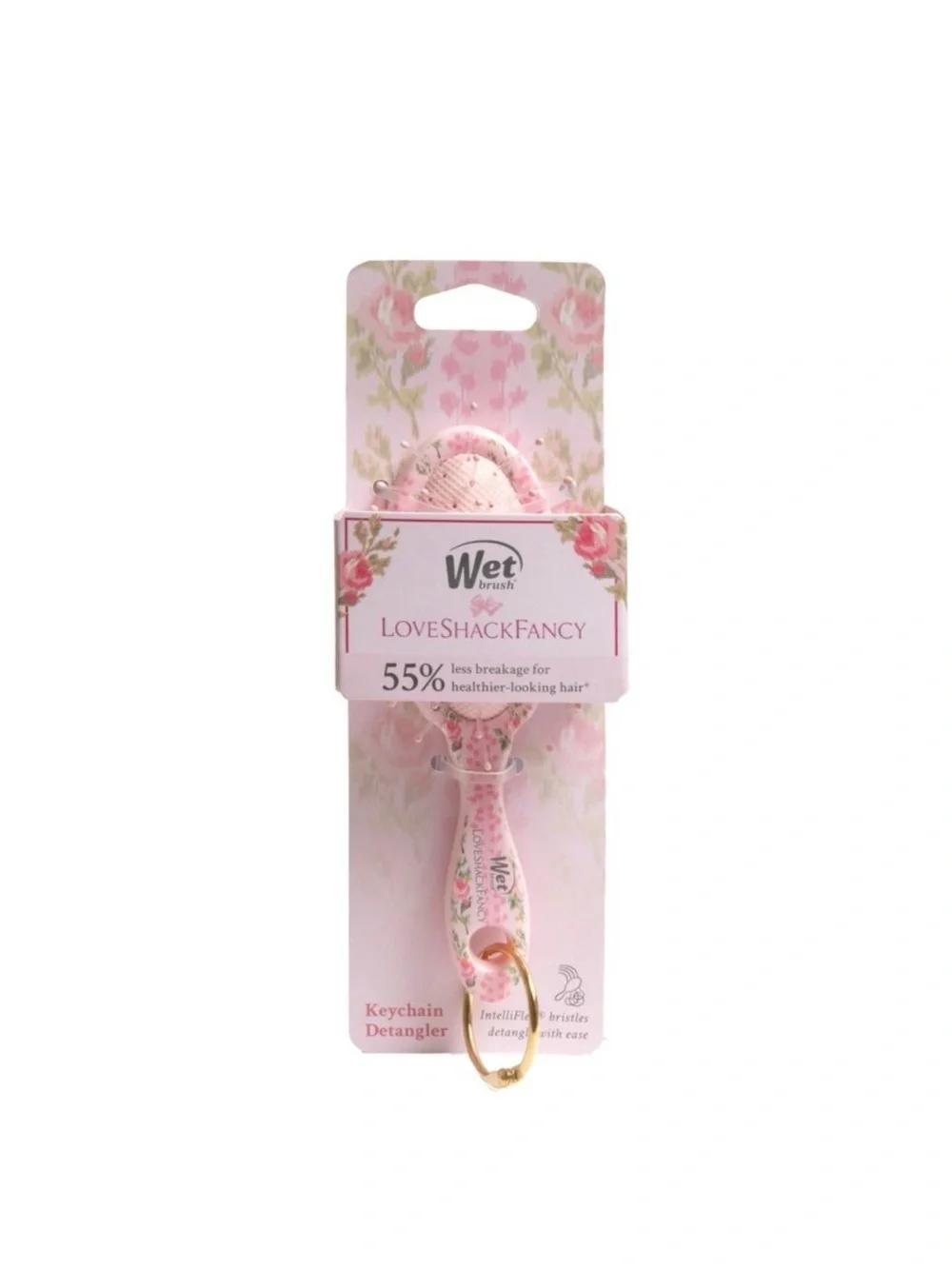 LoveShackFancy Pink Floral Keychain Detangler